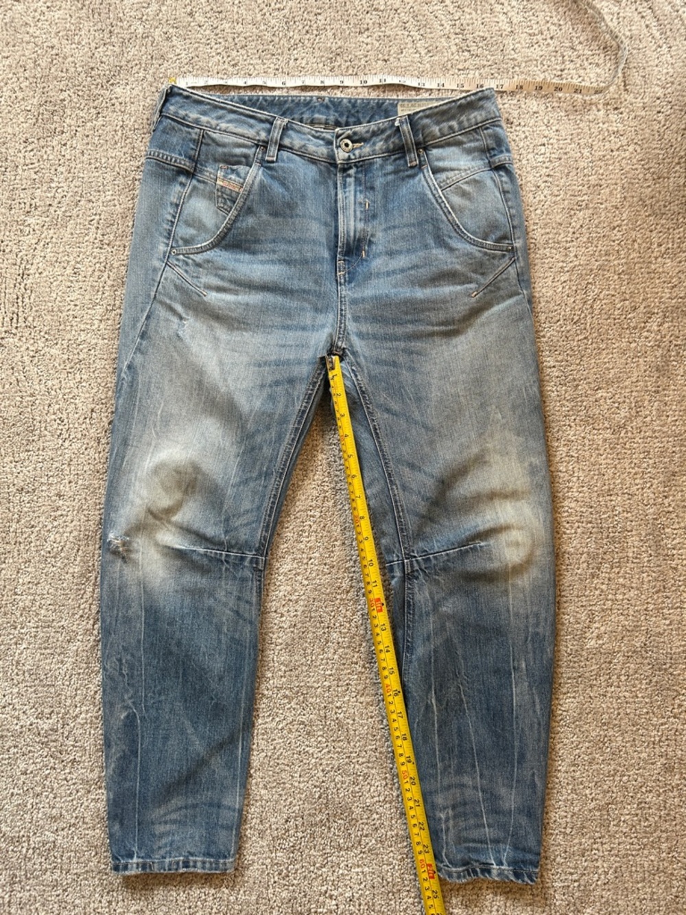 Diesel Light Blue Washed Slim Straight Jeans